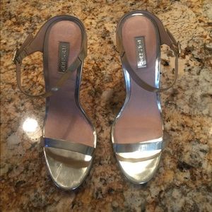 Top shop gold metallic high heel